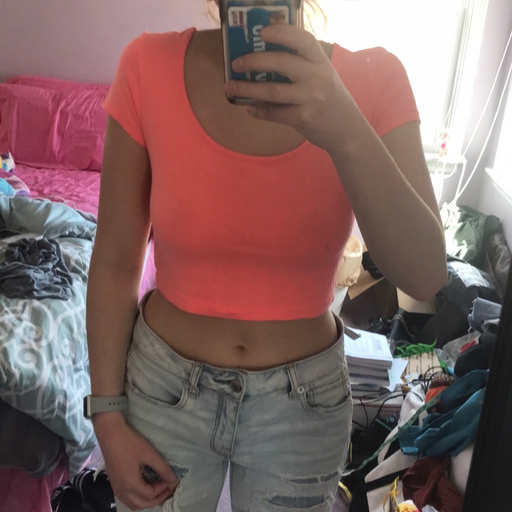 Hot Pink Cropped Tee